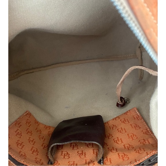 Dooney & Bourke Canvas Signature Hobo bag in burnt orange - Picture 7 of 9